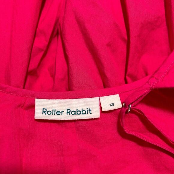 Roller Rabbit "Dakota" Dress Size Extra Small XS Women's Pink Maxi Tiered Boho - Picture 11 of 13